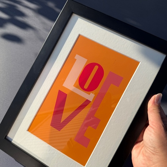 Framed Graphic Art Print ‘Love’ in Black Frame 13x9in - Picture 3 of 13